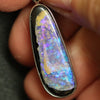 4.55 g Australian Boulder Opal with Silver Pendant : L 37.6 mm