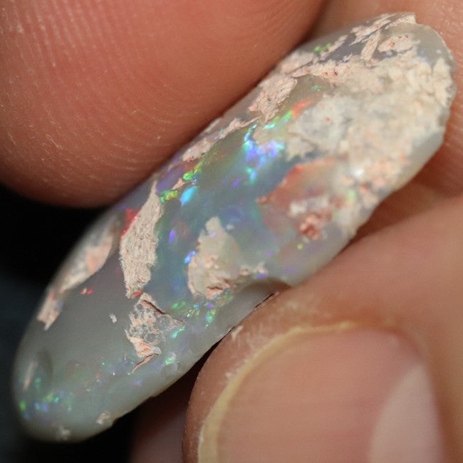 10.75 cts Australian Semi Black Opal Rough, Lightning Ridge, Polished Specimen