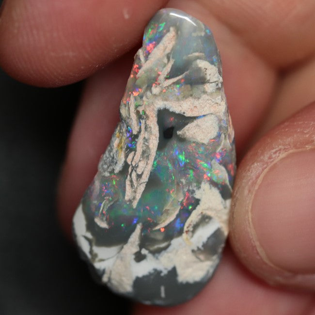 11.30 cts Australian Opal Rough, Lightning Ridge Polished Specimen