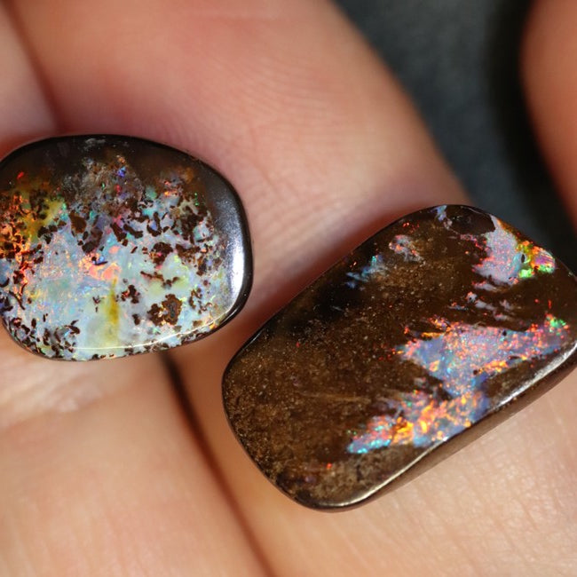 19.45 cts Australian Boulder Opal Cut Loose Stone Parcel