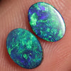 1.23 cts Australian Opal, Doublet Stone, Cabochon 2pcs