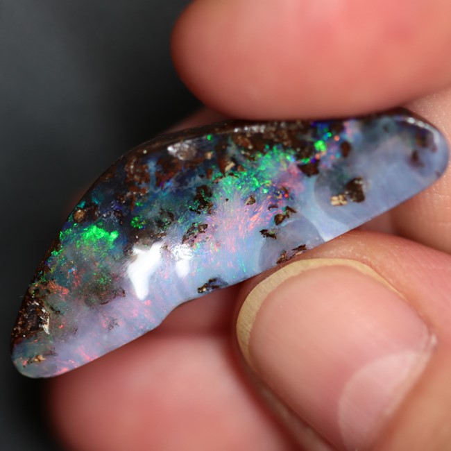 15.95 cts Australian Boulder Opal, Cut Loose Stone