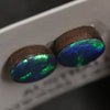 2.38 cts Australian Opal, Doublet Stone, Cabochon 2pcs