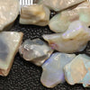 89.70 cts Australian Solid Semi Black Opal Rough, Lightning Ridge Parcel, Red Green Blue Stones