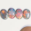 3.55 cts Australian Opal, Doublet Stone, Cabochon 4pcs 7x5