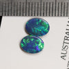2.38 cts Australian Opal, Doublet Stone, Cabochon 2pcs