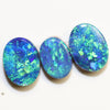5.25 cts Australian Opal, Doublet Stone, Cabochon 3pcs