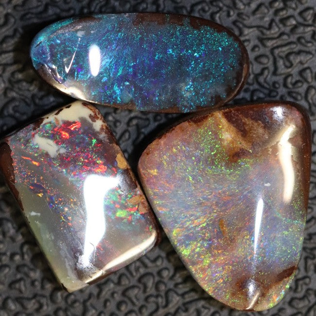 10.49 cts Australian Boulder Opal Cut Loose Stone Parcel