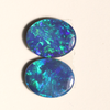 Australian Opal Doublet Stone 2pcs 2.56 cts 9x7