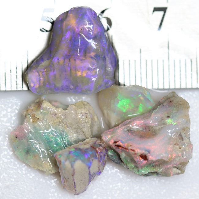 25.70 cts Australian Opal Rough Parcel,  Lightning Ridge- Fossils