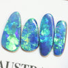 3.22 cts Australian Opal, Doublet Stone, Cabochon 4pcs