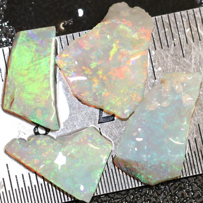 11.35 cts Australian Solid Semi Black Opal Rough Rubs Lightning Ridge Parcel