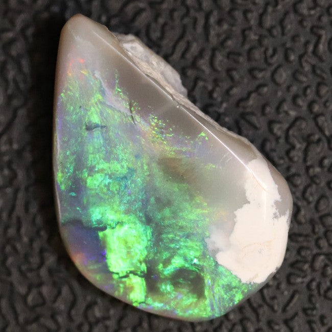 Australian Semi Black Opal Rough, Lightning Ridge, Polished Specimen, Natural Green Blue Stone