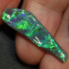 4.59 cts Black Opal Lightning Ridge, Australian Solid Carving, Loose Gem Stone, Green Blue