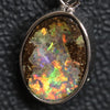 1.87 g Australian Boulder Opal with Silver Pendant : L 21.4 mm
