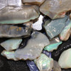 123.35 cts Australian Solid Semi Black Opal Rough, Lightning Ridge Parcel, Red Green Blue Stones