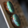 1.5 cts Australian  Opal, Doublet Stone, Cabochon 2pcs 7x5