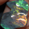 6.36 cts Black Opal Lightning Ridge, Australian Solid Carving, Loose Gem Stone, Red Green Blue
