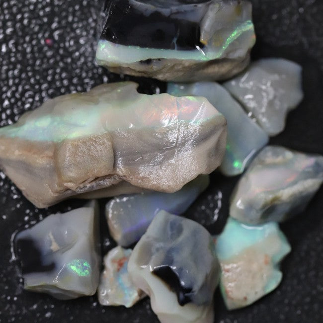 Australian Solid Semi Black Opal Rough, Lightning Ridge Parcel