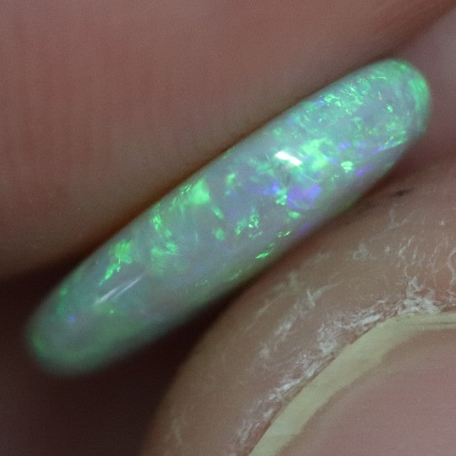 1.38 cts Australian Lightning Ridge, Semi Black Crystal Solid Opal, Cabochon Loose Stone