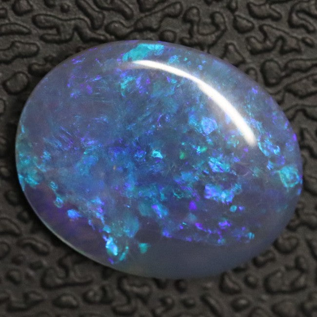1.37 cts Australian Lightning Ridge, Semi Black Crystal Solid Opal, Cabochon Loose Stone