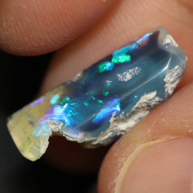 Australian Black Opal Rough, Lightning Ridge, Polished Specimen, Natural Blue Stone