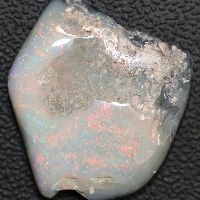 Australian Semi Black Opal Rough, Lightning Ridge, Polished Specimen, Natural Red Green Stone
