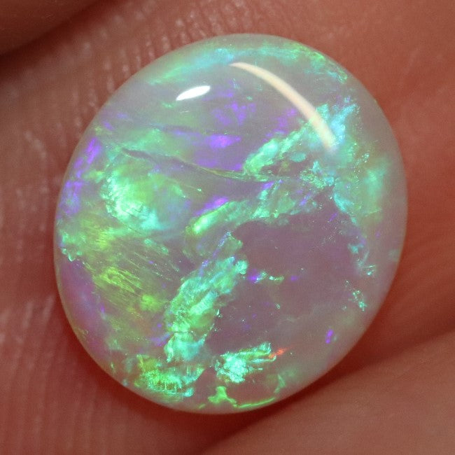 1.21 cts Australian Semi Black Crystal Opal Solid Lightning Ridge Cabochon Loose Stone
