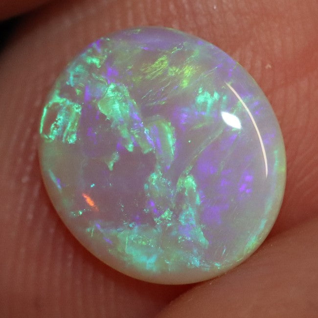 1.21 cts Australian Semi Black Crystal Opal Solid Lightning Ridge Cabochon Loose Stone