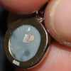 1.33 g Australian Lightning Ridge Solid Black Opal Pendant Silver L 21.0 mm