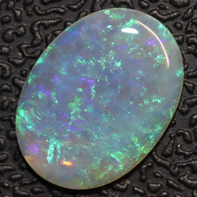 1.67 cts Australian Semi Black Crystal Opal Solid Lightning Ridge Cabochon Loose Stone