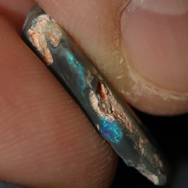5.30 cts Australian Black Opal Rough, Lightning Ridge Polished Specimen