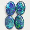 1.85 cts Australian Opal, Doublet Stone, Cabochon 4pcs 6x4