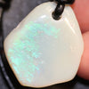 Australian Opal Boulder Drilled Greek Leather Mounted Pendant Necklace 15.85 cts