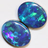 2.05 cts Australian  Opal, Doublet Stone, Cabochon 2pcs 8x6