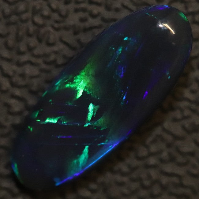 Australian Black Opal Lightning Ridge, Solid Gem Stone, Cabochon, Green Blue