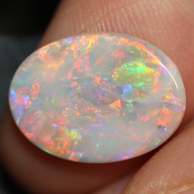 3.13 cts Australian Semi Black Opal, Solid Lightning Ridge Cabochon, Loose Stone
