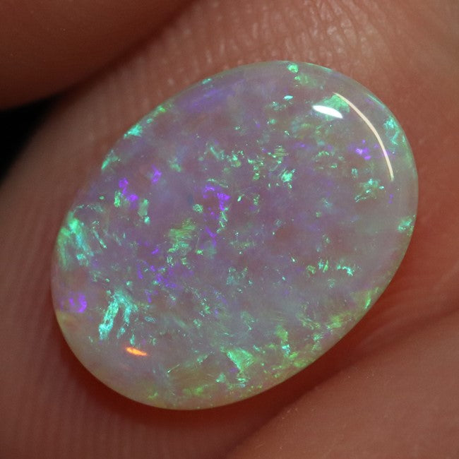 1.67 cts Australian Semi Black Crystal Opal Solid Lightning Ridge Cabochon Loose Stone