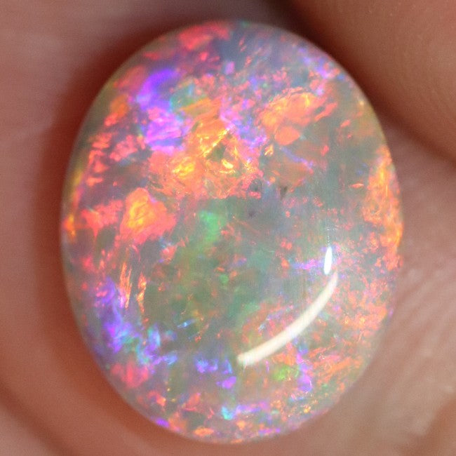3.21 cts Australian Semi Black Opal, Solid Lightning Ridge Cabochon, Loose Gem Stone