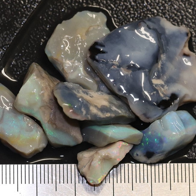 99.0 cts Australian Solid Semi Black Opal Rough, Lightning Ridge Parcel Stones