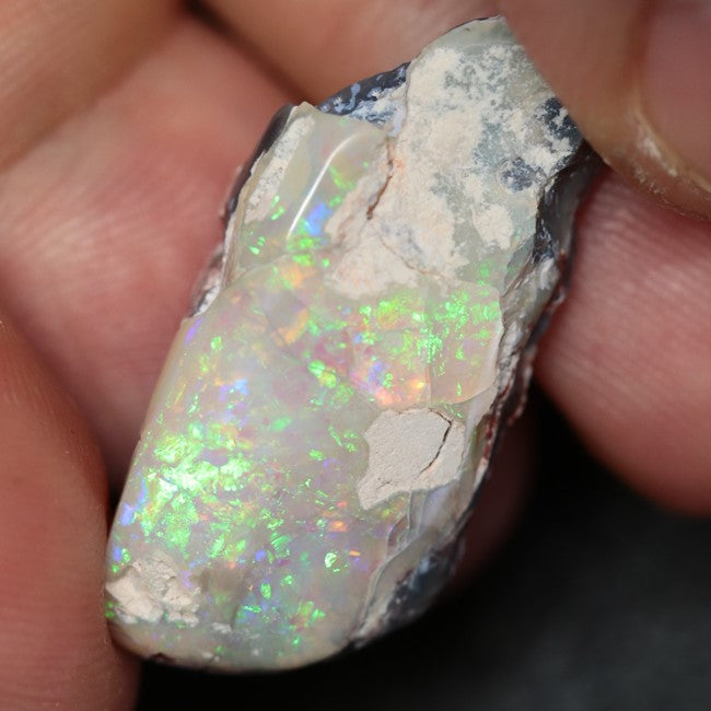 16.50 cts Australian Opal Rough, Lightning Ridge Polished Specimen