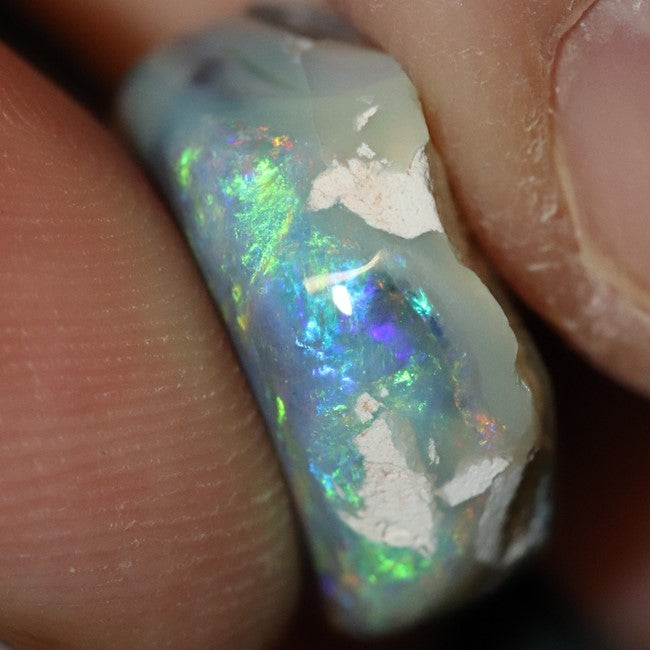 18.90 cts Australian Semi-Black Opal Rough, Lightning Ridge Polished Specimen
