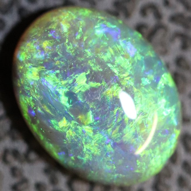 1.46 cts Semi Black Crystal Opal Solid Lightning Ridge Cabochon Loose Stone