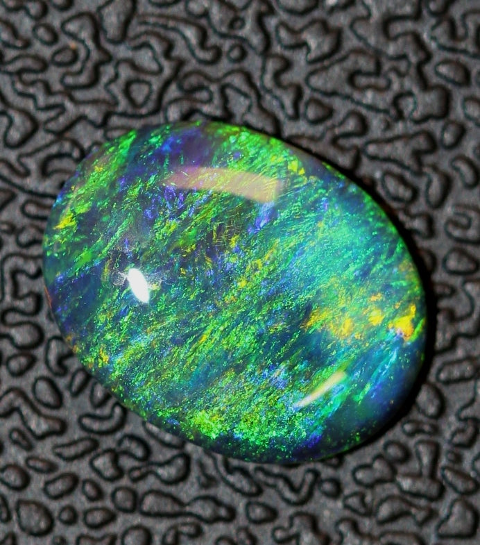 1.75 cts Australian Black Opal Lightning Ridge ,Solid Gem Stone, Cabochon
