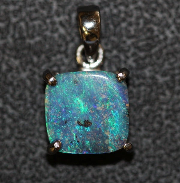 Australian Boulder Opal Pendant Sterling Silver L17.5mm 1.57gr