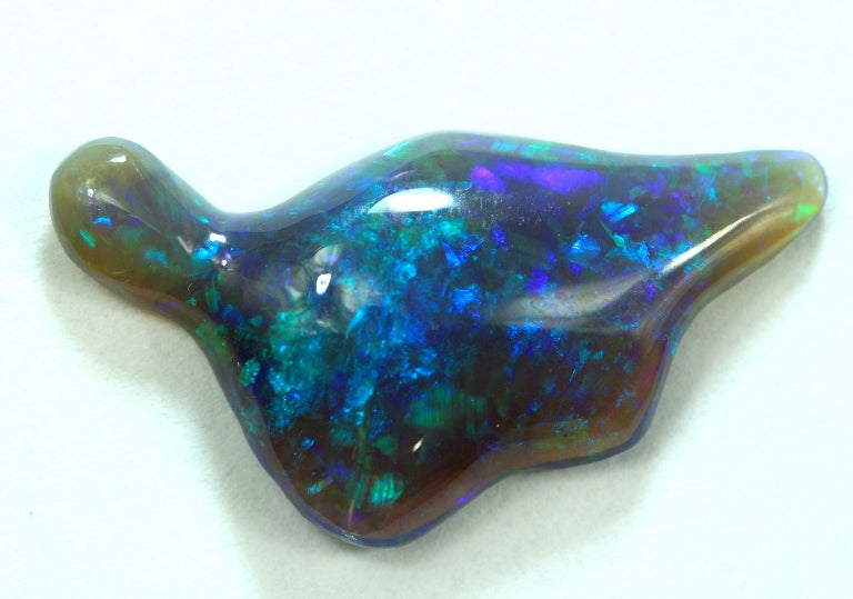 Black Opals AUSTRALIAN LIGHTNING RIDGE SOLID OPAL Carving 3.88 cts +Vid