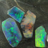 Black Opals Lightning Ridge SOLID ROUGH PARCEL RUB 4 pcs 9.60 cts