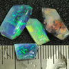 Black Opals Lightning Ridge SOLID ROUGH PARCEL RUB 4 pcs 9.60 cts