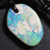 Australian Opal Boulder Drilled Greek Leather Mounted Pendant Necklace 20.84 cts